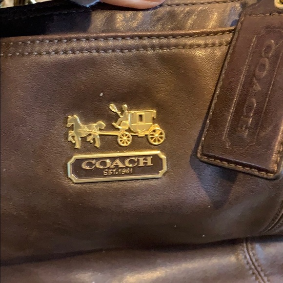 Leather Coach bag - Picture 4 of 7